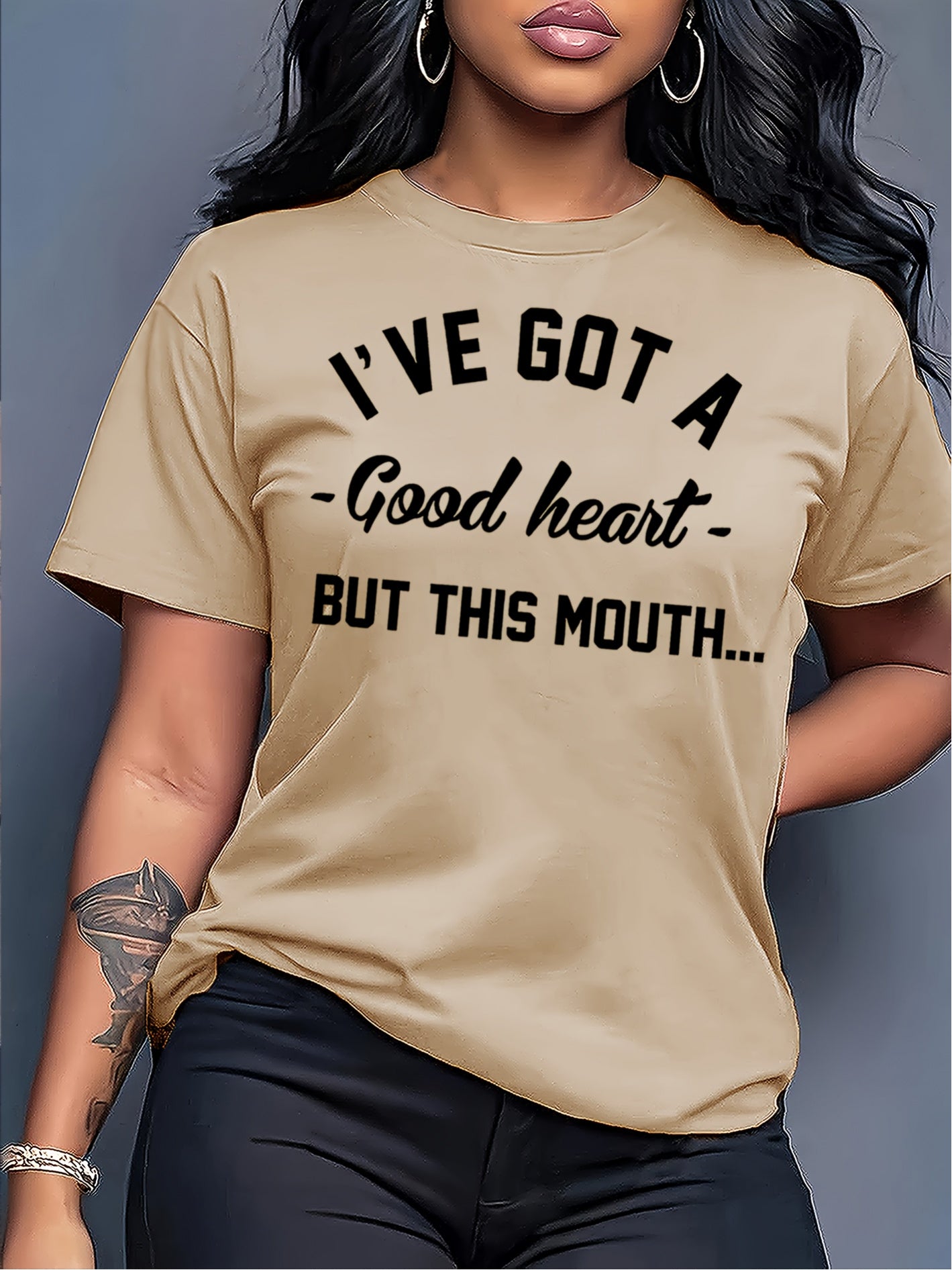 Women's Initial/Letter/Number Print Short Sleeve Blouse -  Round Neck Top with A-Z Letters (for example: name, date, message) - Spring Summer Fall Casual Wear, Machine Washable, izable Fashion Apparel for Parties &