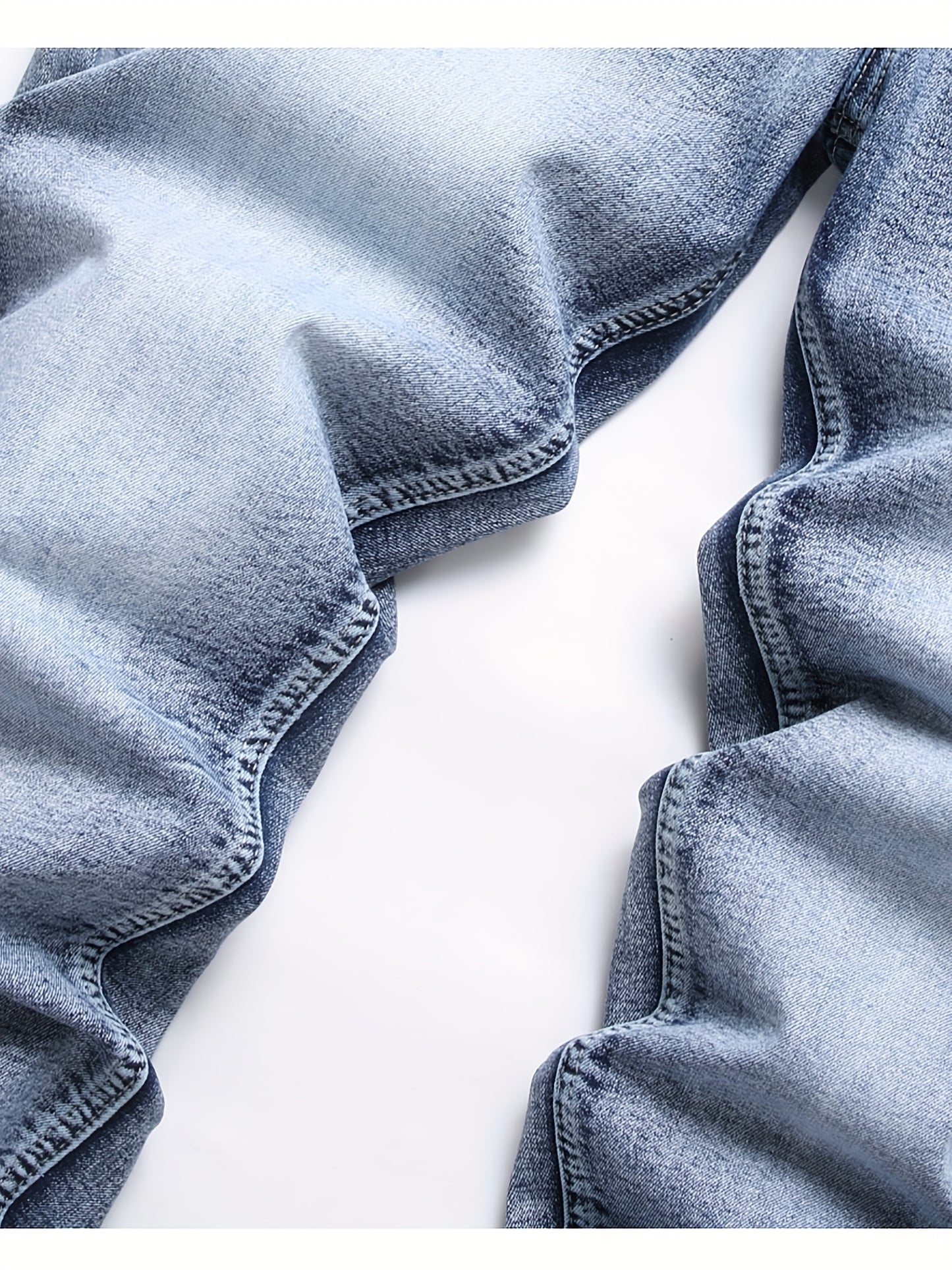 Men's Stretch Fit Slim Blue Denim Jeans - Regular Fit, Fashionable & Stylish Pants - For Men - Suitable for Casual Wear - Great Gift for Fashion-Conscious Guys