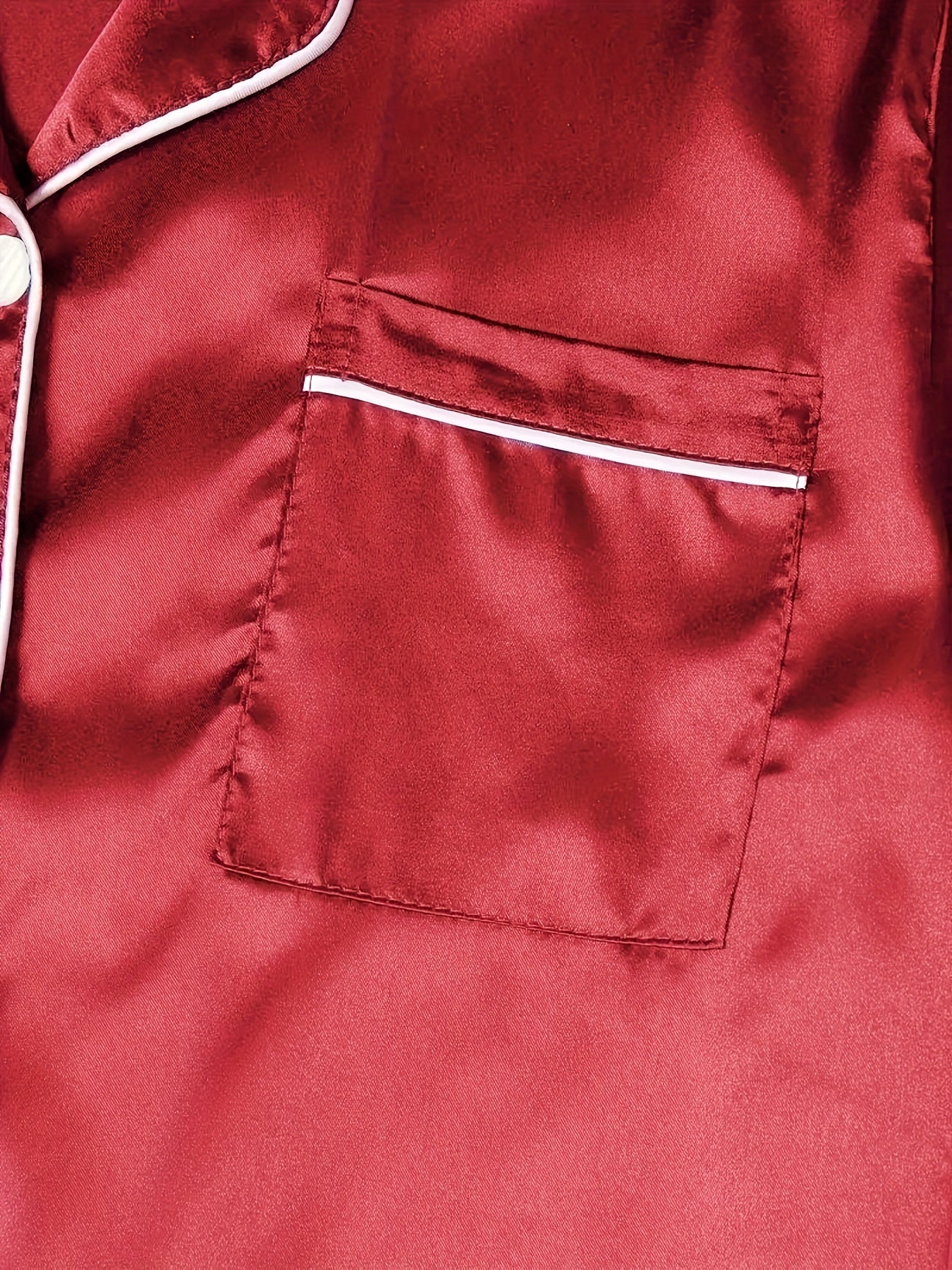 Black + Champagne + Pink Satin Short-Sleeve Shorts - product view 27