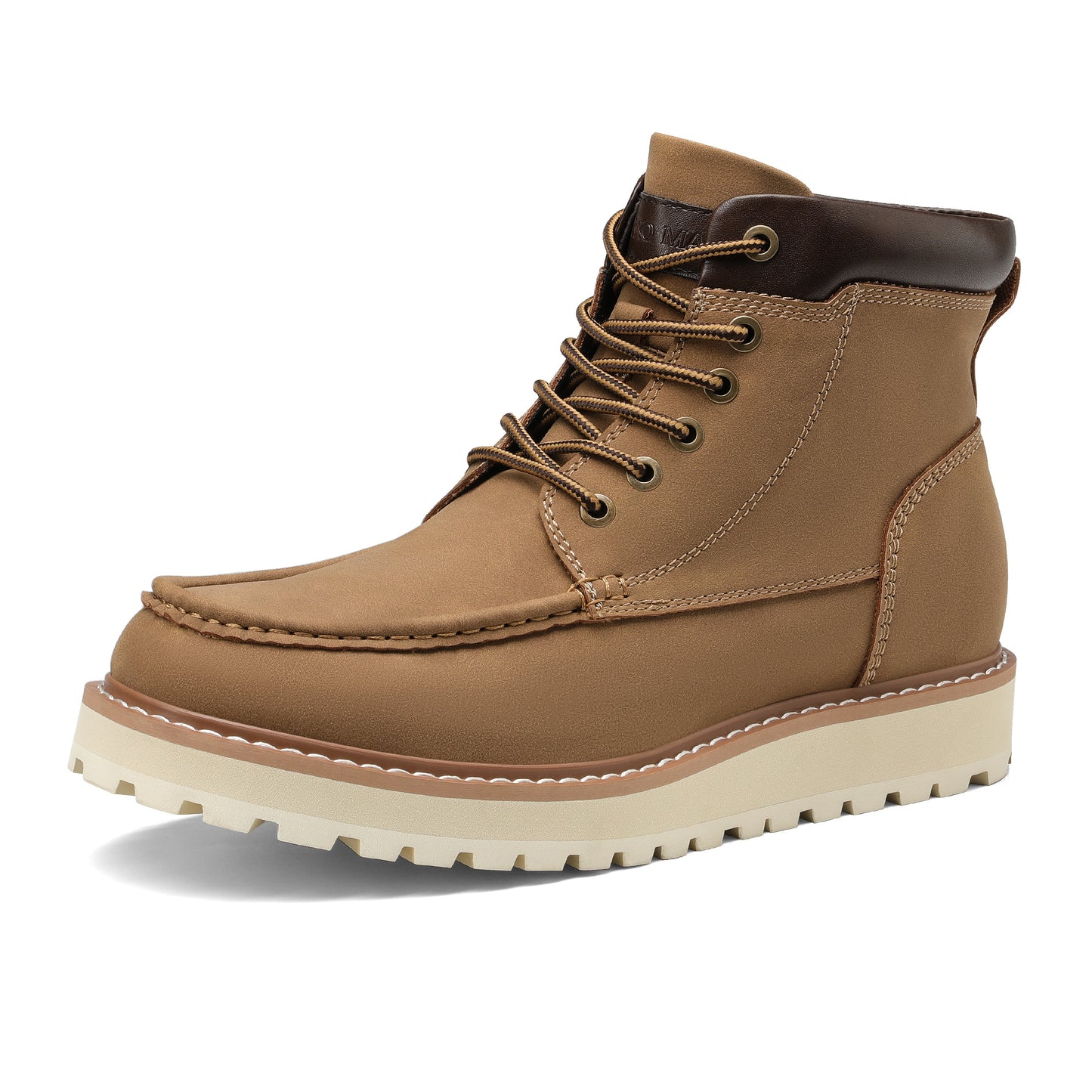 Men's Moc Toe Boot Fashion Comfort Casual Wedge Boots