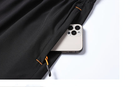 4pcs Men's Summer Sports Shorts, Made of Quick-drying, Lightweight and Breathable Fabric, with Reinforced Zipper Pockets and Drawstrings at the Waist. They Are Light, Comfortable, Casual and Loose, Suitable for Running, Fitness, Cycling, Basketbal