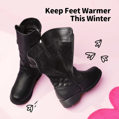 Girls Snow Boots - Non-Slip Sole & Plush Lined 242981