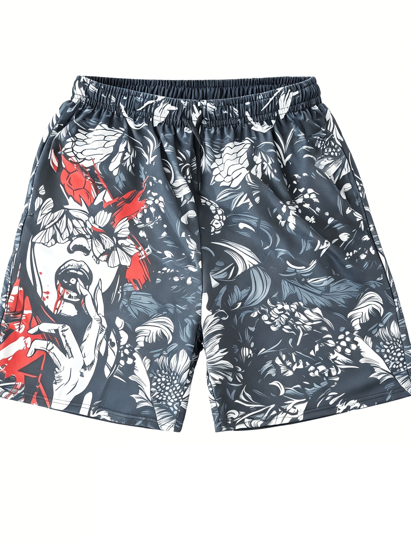 5 Men'S Quick Dry Mesh Shorts, Casual Micro Stretch Elastic Waistband Drawstring Shorts