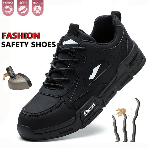 Men's Work Safety Boots Steel Toe Protection - Anti-smash, Anti-puncture, Anti-slip And Wear-resistant Rubber Sole - Suitable for Construction | Factory | Daily - Warehouse Shoes | Modern Work Shoes | Outdoor Workers