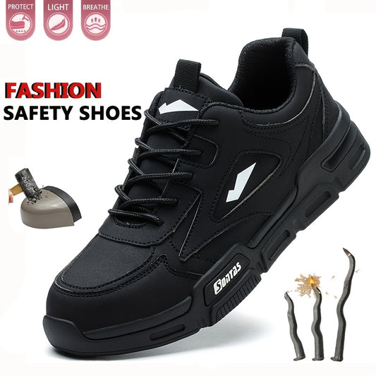 Men's Work Safety Boots Steel Toe Protection - Anti-smash, Anti-puncture, Anti-slip And Wear-resistant Rubber Sole - Suitable for Construction | Factory | Daily - Warehouse Shoes | Modern Work Shoes | Outdoor Workers
