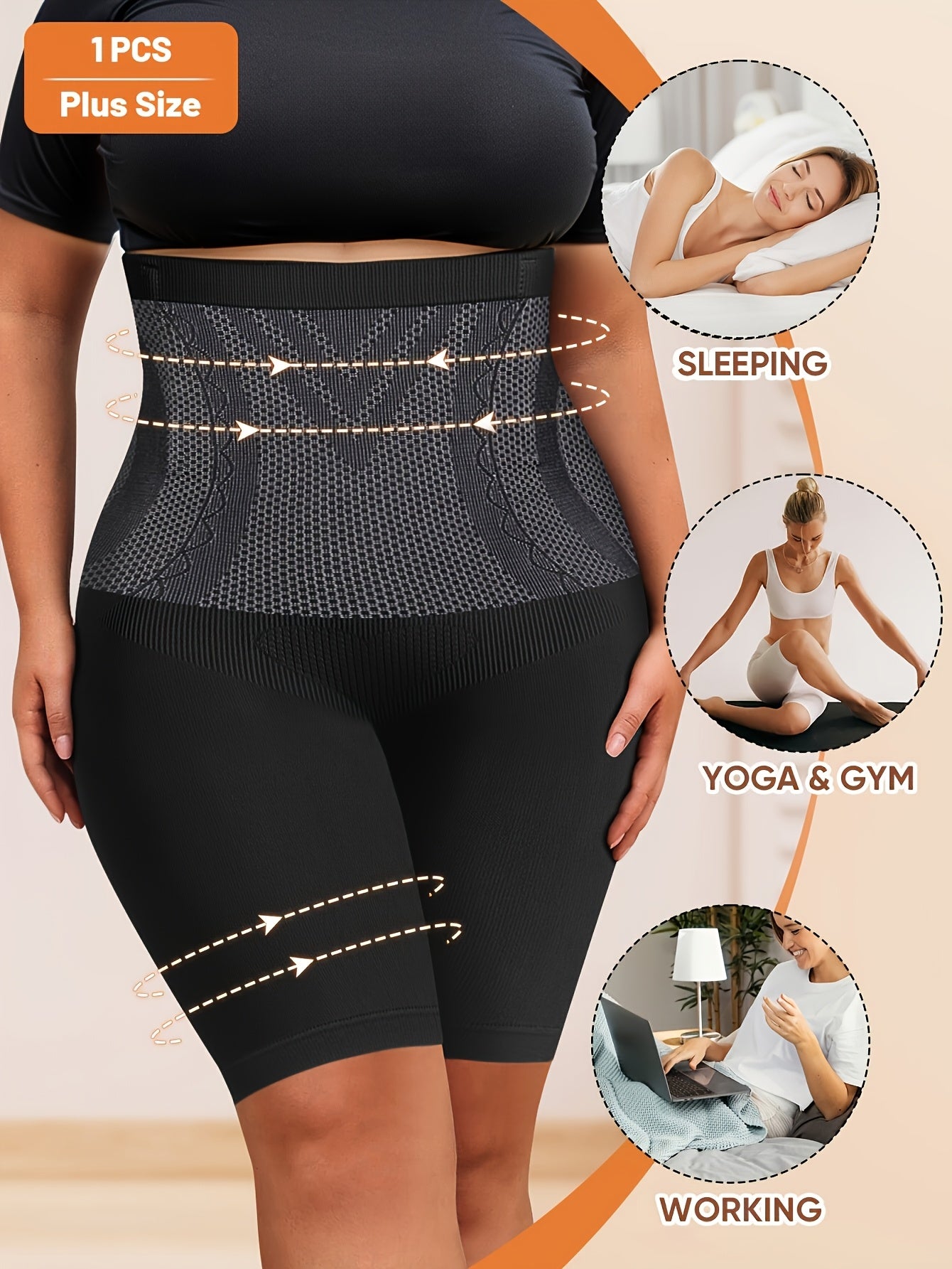 1 Pair of High Waist Shaping Underwear, Tummy Control Compression Underwear, Women'S Underwear And Body Shapewear