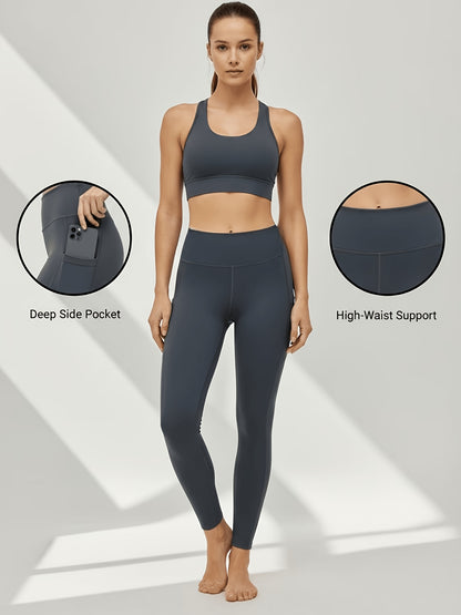 5pcs Women'S Hip-lifting& Tummy Control Leggings, Quick-drying, Breathable, Highly Elastic and Soft, Suitable for Gym, Yoga, Pilates, Beach Wear, Undergarments, Casual Pants, Yoga Pants and Safety Shorts