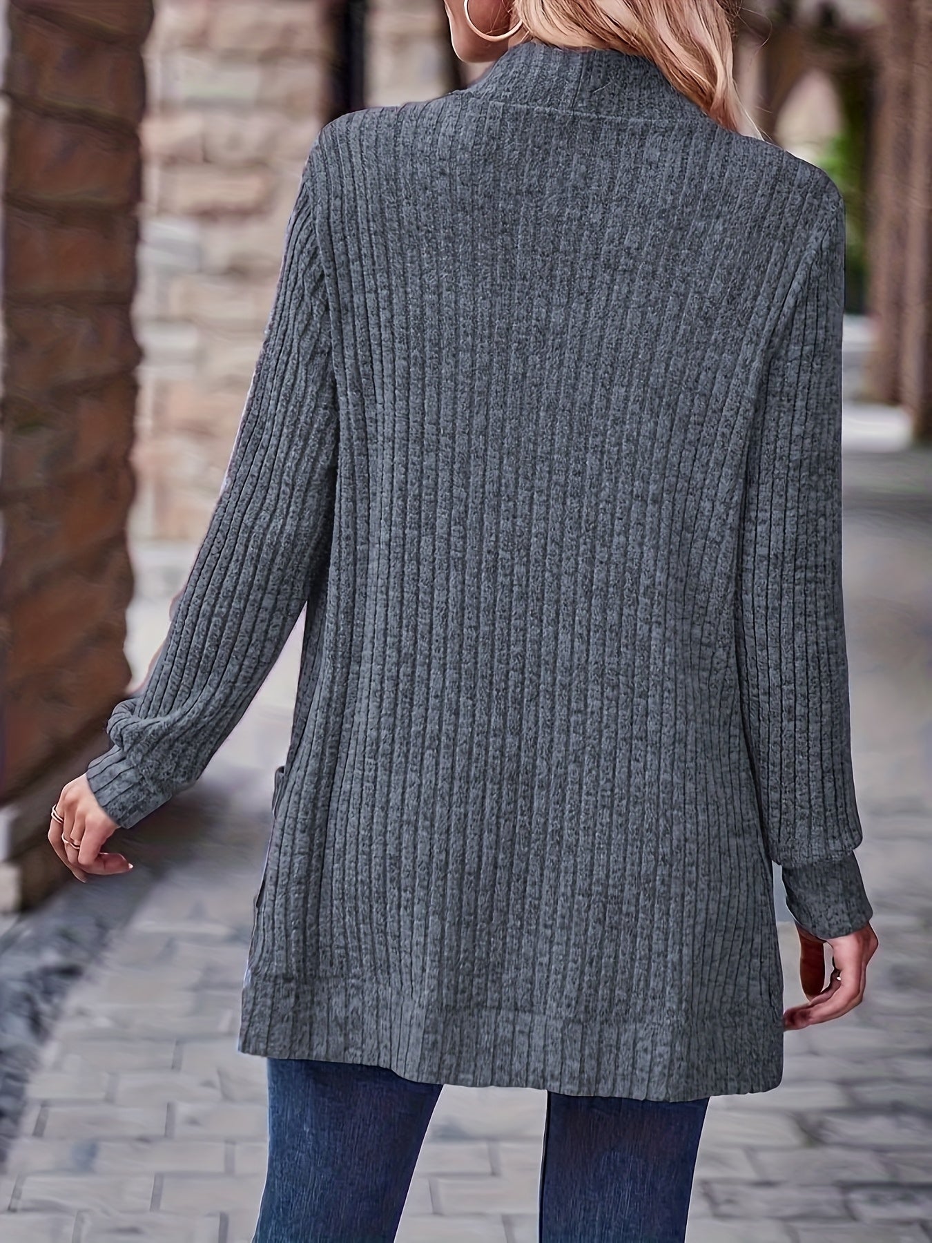 [Orientation] Elegant Orientation + Fashionable Loose Casual Solid Color Thread Pocket Splicing Long Sleeve Blouse