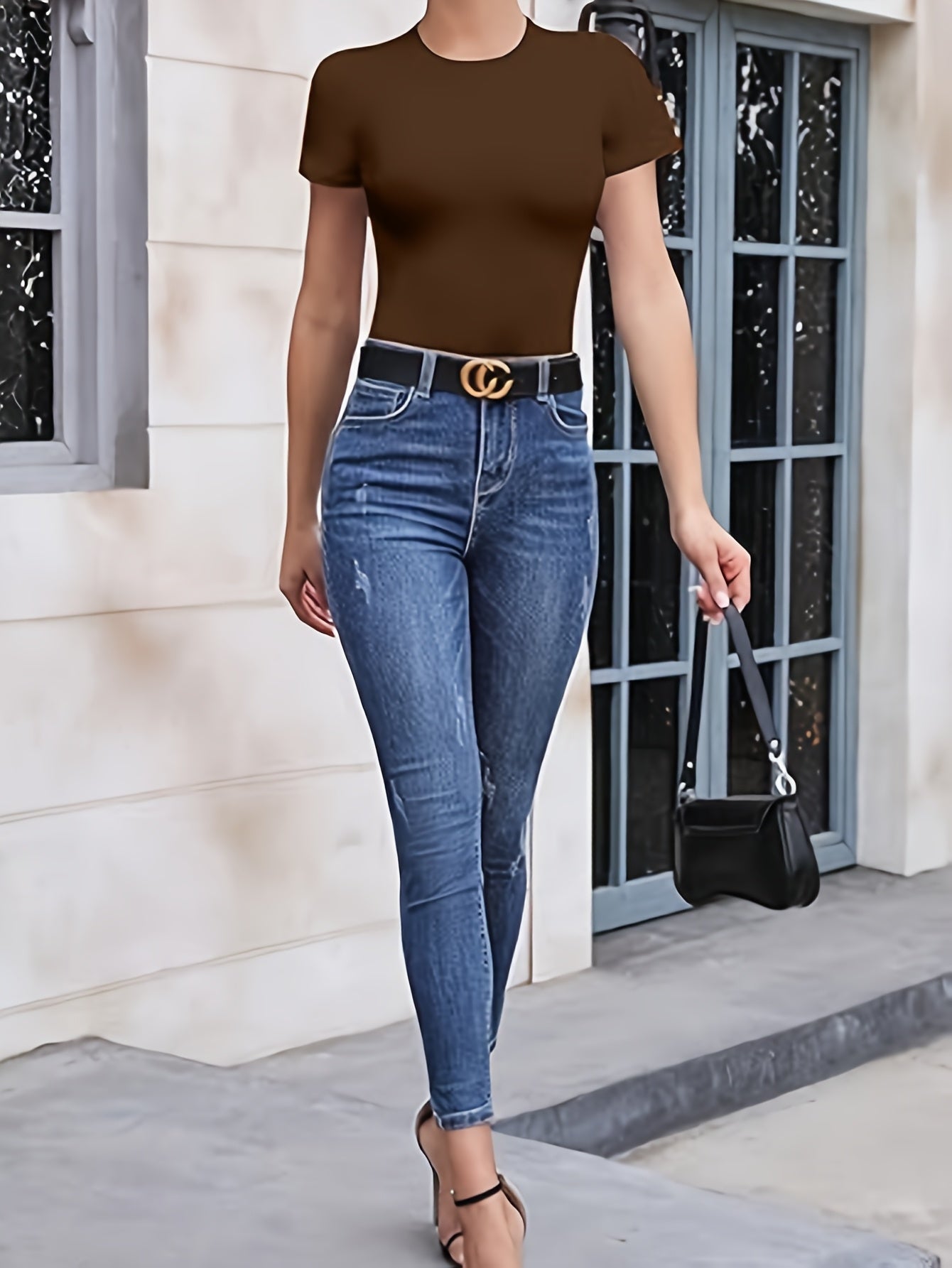 3 Pack Women Bodysuit Tops | Classic Short Sleeve, Stretchy and Cloud Soft, Crew Neck, Slim Fit Casual Wear, Perfect for Daily Clothes Matching, Valentine'S Day Gift, A Must-have for Spring, Summer, and Autumn