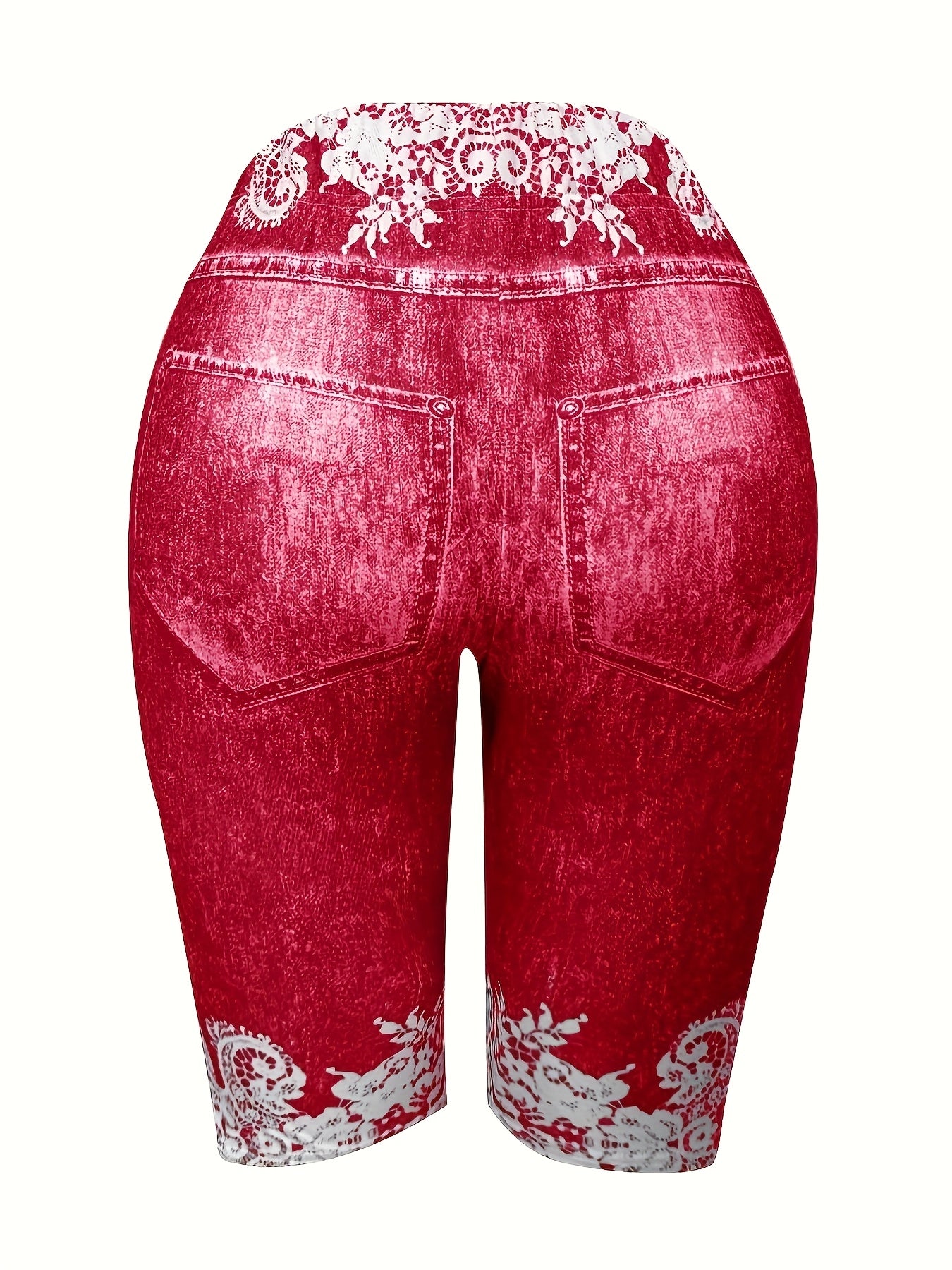European And American Women's Pants Are Fashionable, Casual, Randomly Printed, Women's Leggings, Cropped Pants, Tight Fitting