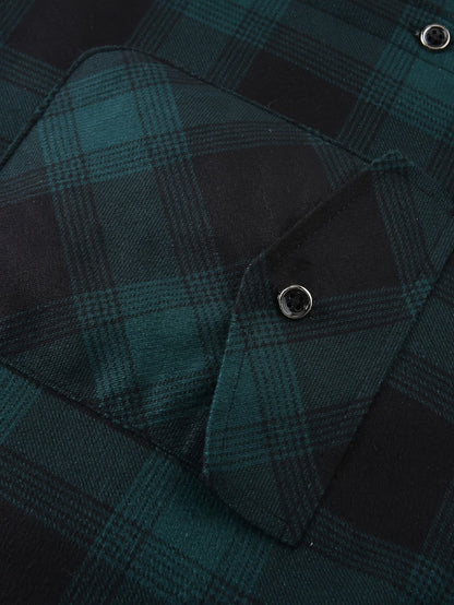 Men's Versatile Fleece Plaid Sweatshirt Everyday 621