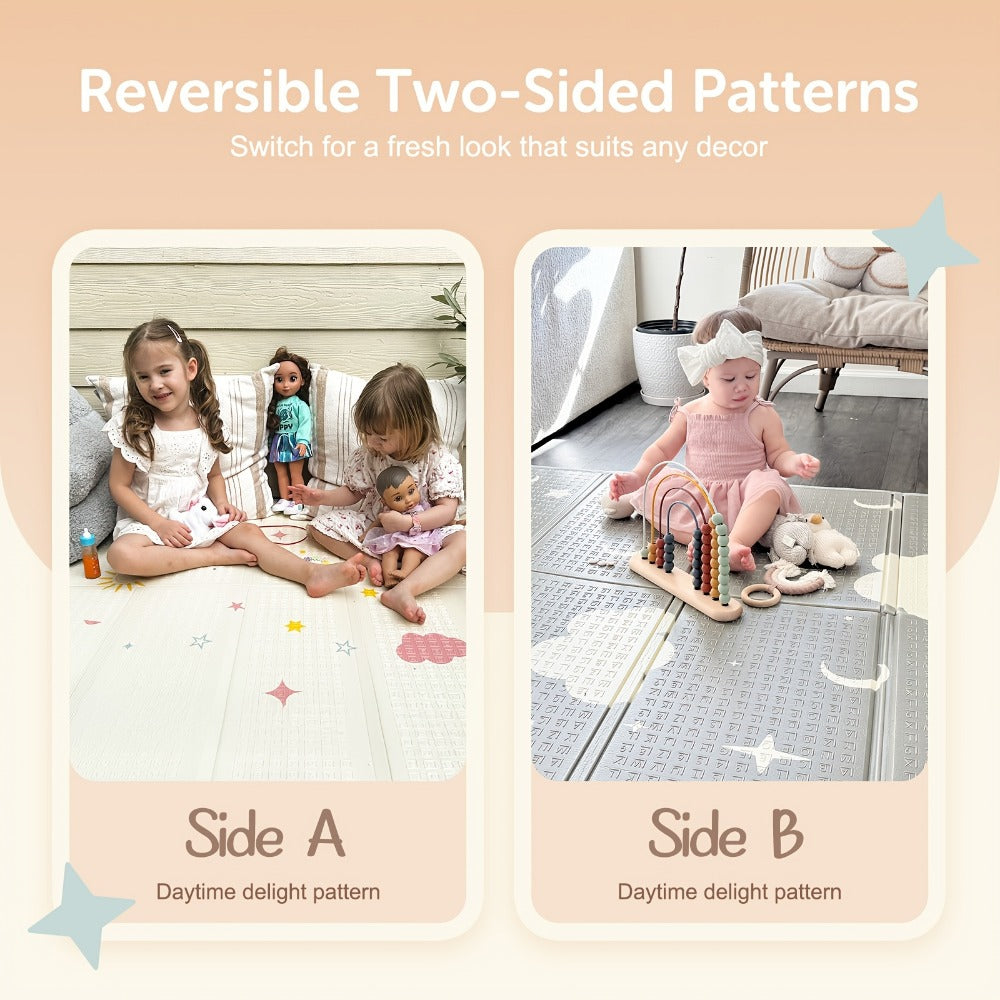 Baby Play Mat - Foldable Reversible Waterproof Padded 5877