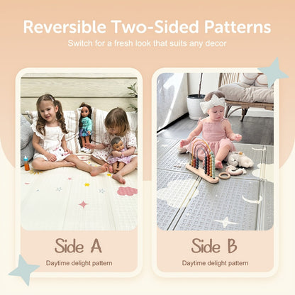 Baby Play Mat - Foldable Reversible Waterproof Padded 5877