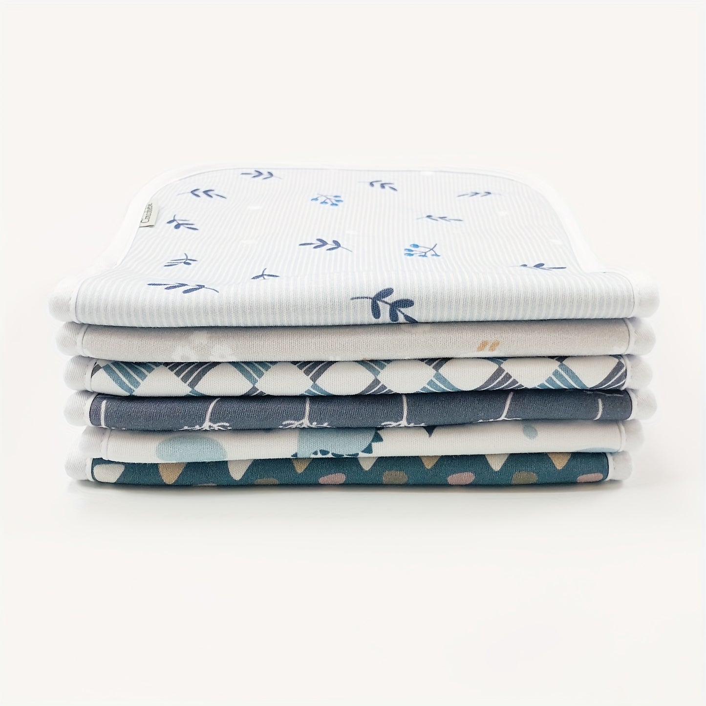 6-pack Soft And Breathable Newborn Burp Cloth, Spit-up Cloth, Cute Cartoon Unisex Design, Multi-purpose Burp Cloth Set For Babies