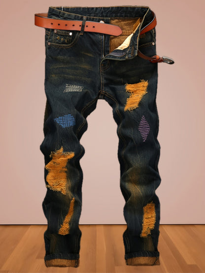 Men's Straight Leg Jeans - Black Denim Clean Finish Travel