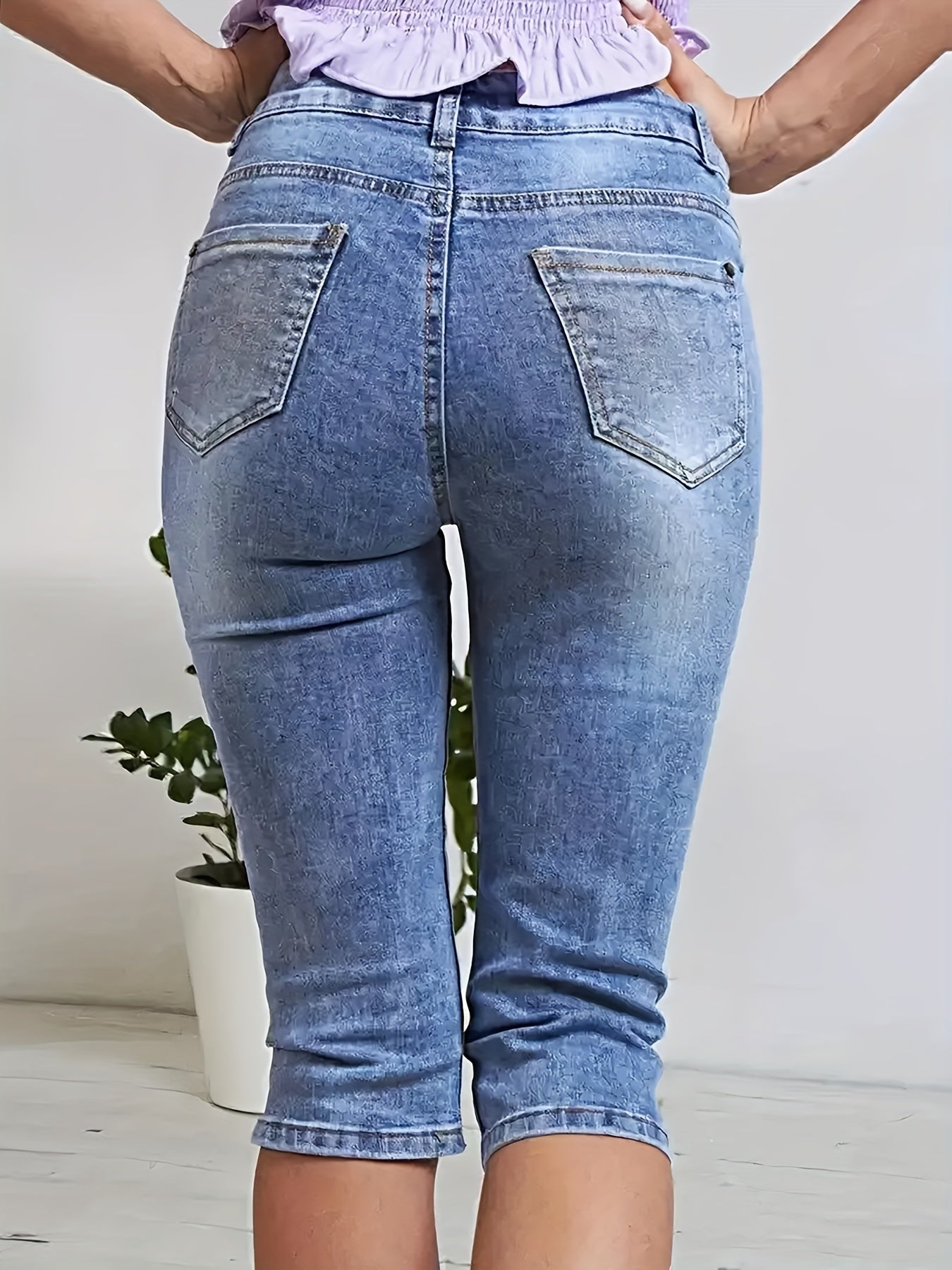 Essential for European and American Style, Light Blue + Slant Pockets + Bag Flap + Unique Design to Highlight a Chic Figure with a Slim Fit Silhouette