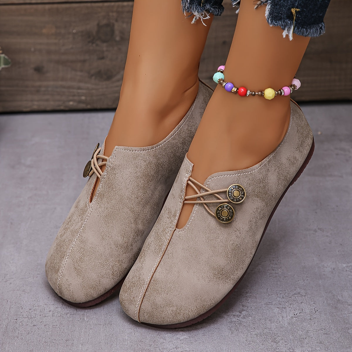 2025 Summer New Soft Flat Casual Single Shoes Women's Round Toe Slip-on Plus Size Women's Shoes, Women Shoes