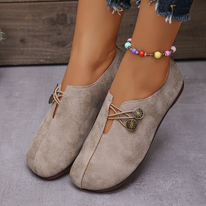 2025 Summer New Soft Flat Casual Single Shoes Women's Round Toe Slip-on Plus Size Women's Shoes, Women Shoes