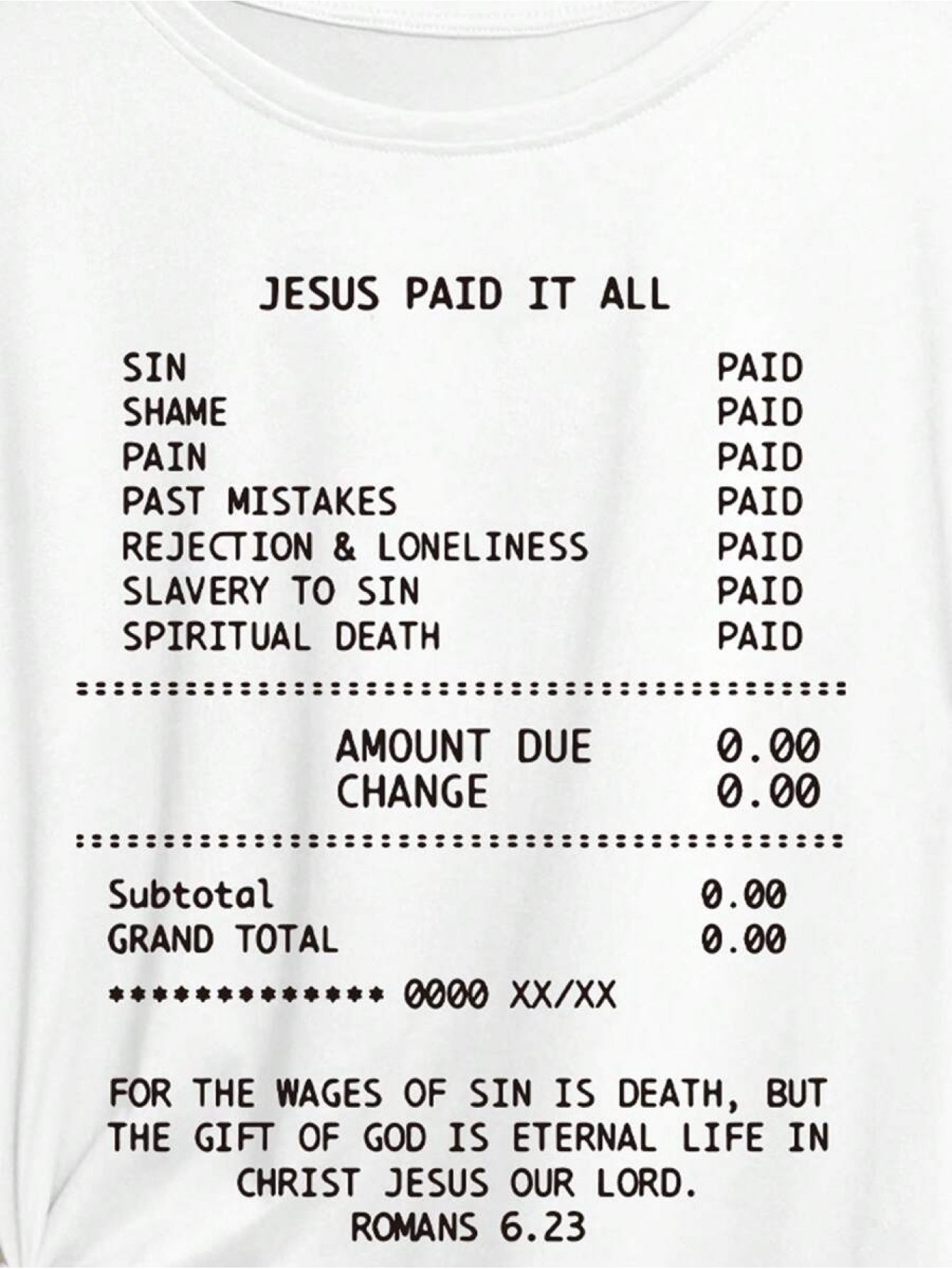 Plus Size - Plus Size - Plus Size Women'S T-Shirt with ' Paid in Full' - A Relaxed Fit Top Featuring a Religious Theme And Message of Christ'S Redemption, Ideal for Church, Study, And Prayer, Easy to Wash Casual Crew Neck Design