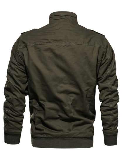 Men's Black Cotton Cargo Jacket - product view 29
