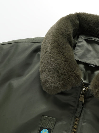 Men's Cozy Faux Fur Zip-Up Jacket