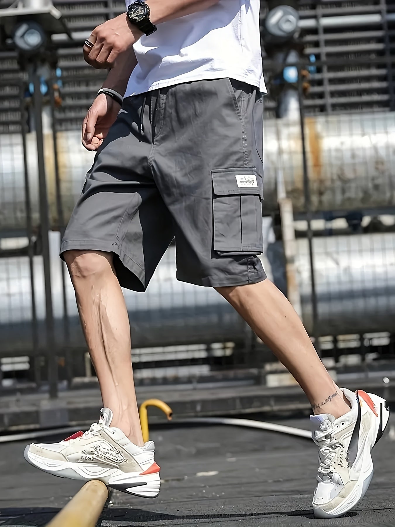 3pcs Set - Men'S Shorts, Casual Loose Shorts, Perfect Choice, Large Pocket Workwear Shorts, Summer Workwear Shorts Men'S Five Quarter Pants Ins Trendy Straight Leg Casual Five Quarter Shorts Couple Basketball Pants