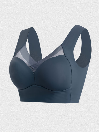 5pcs Women' Full Coverage Push-Up Bra Wire-Free Seamless Folding Top Support Bra with Non-Removable Inner Lining & Non-Detachable Cups - Soft Comfortable Suitable for Daily Wear,, Gym, All-Year Round Underwear (Machine Washable)