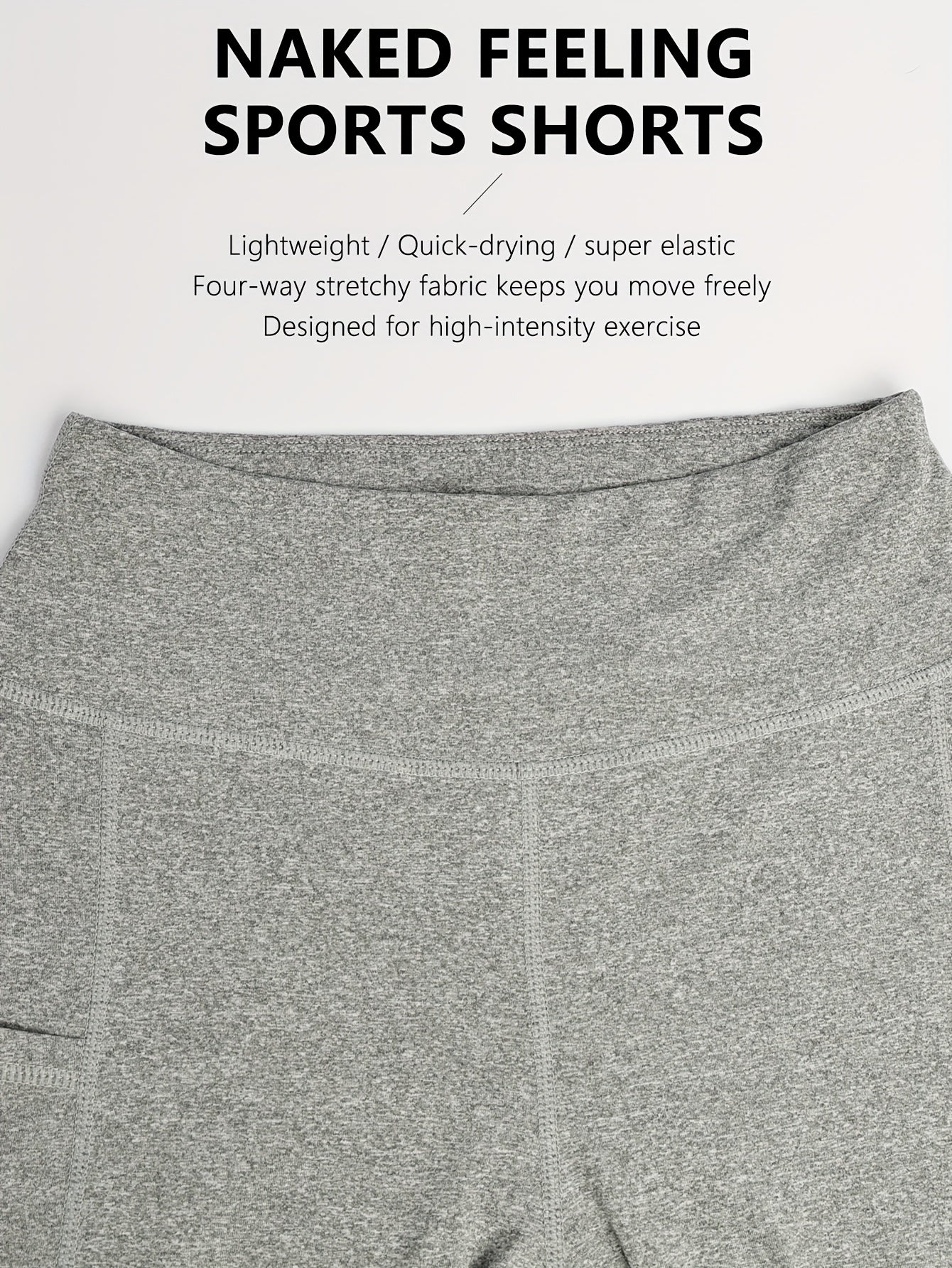 Women's Jujube Red + Navy Blue + Gray + Black Polyester High-Waist Shorts - product view 17
