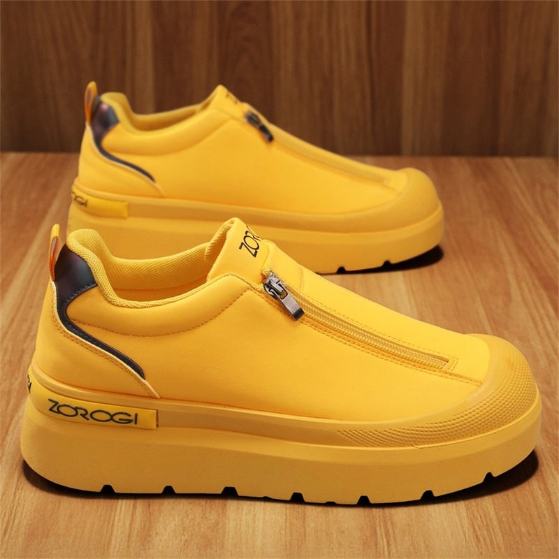 Side Zipper Plus Size Baotou Men's Shoes, Comfortable and Stylish Appearance Inside, Wear Rubber Sole.