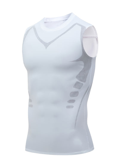3pcs Men's Sports Compression Tank Tops, Basketball Athletic Sleeveless Shirts, American Style Training Vests, Moisture-Wicking Breathable Quick-Dry Base Layer for Sports & Outdoor Activities