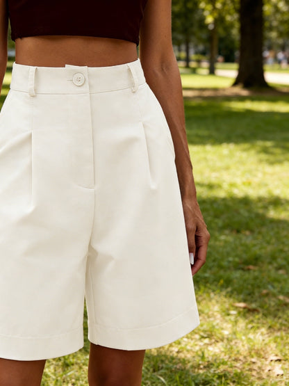 Black + Camel + White + Gray Polyester Shorts - product view 5