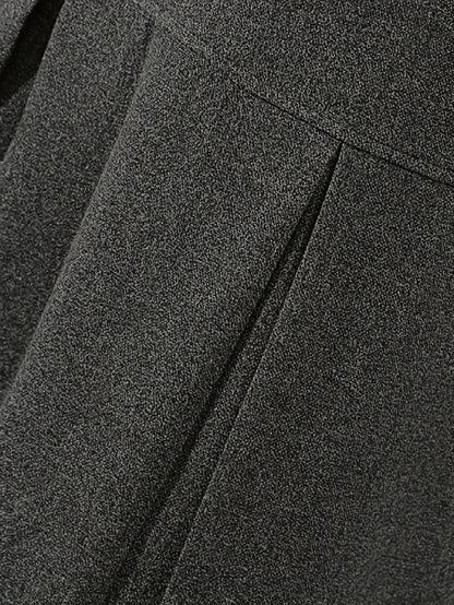 Women'S High-Waisted Winter Skirt - Elegant A-Line Pleated Design, Cold Weather Skirt for Fall And Winter Seasons, Sophisticated Style, Quality Stitching, Office Attire, Classic Design, Durable Material, Professional Women