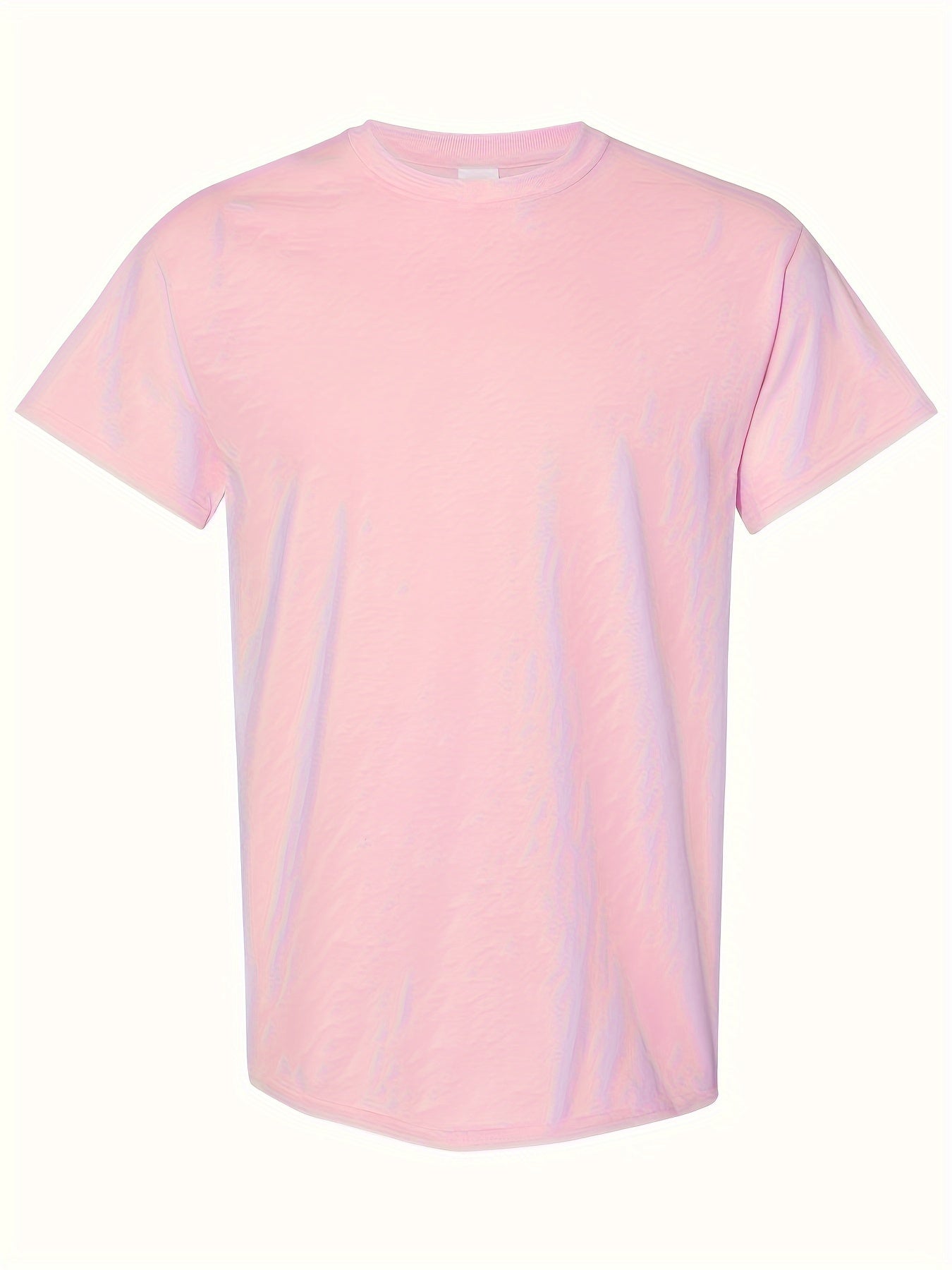 Set of 5, T-Shirt Made from 100%, Classic Short-Sleeve Solid Color Tee for Men