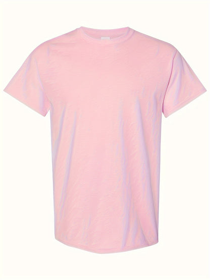 Set of 5, T-Shirt Made from 100%, Classic Short-Sleeve Solid Color Tee for Men