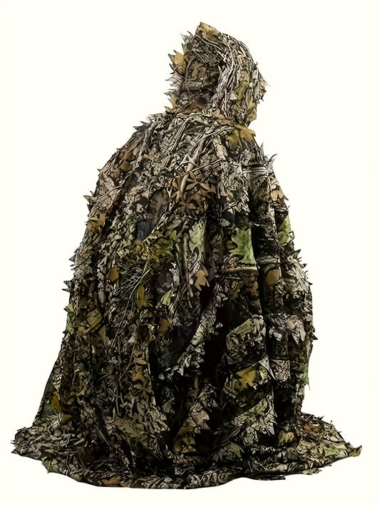 3D Leaf Camouflage Ghillie Suit - Breathable Net Hood and Leaf Pattern – main product image