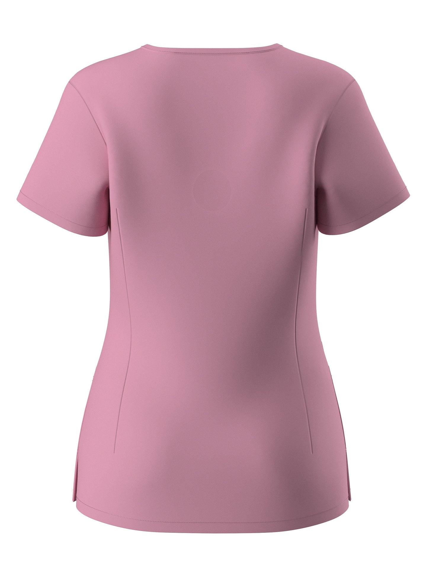 Women's Solid Two-piece Set - Elegant Short Sleeve V Neck Scrub Top & Drawstring Pants Outfits, Clothing