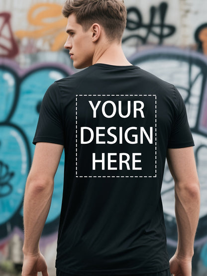 Customized men's and women's T-shirts for the 2026 Spring/Summer Festival - personalized with your own words, images, or logos, casual round neck, short sleeves, perfect for summer outings, team building activities, and branding. Customized T-shirts