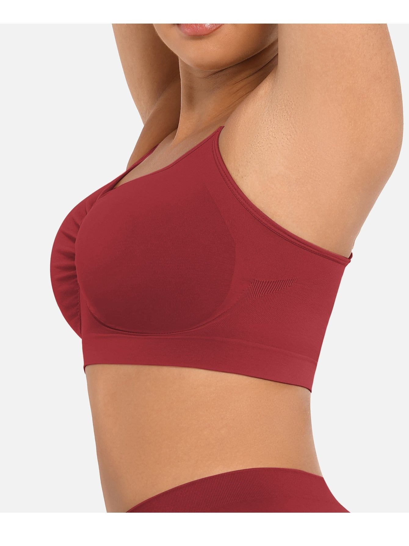 Plus Breathable High-Stretch Sports Bra with Pads - Wireless Mesh Women's Seamless Yoga & Running Top - Solid Color Activewear