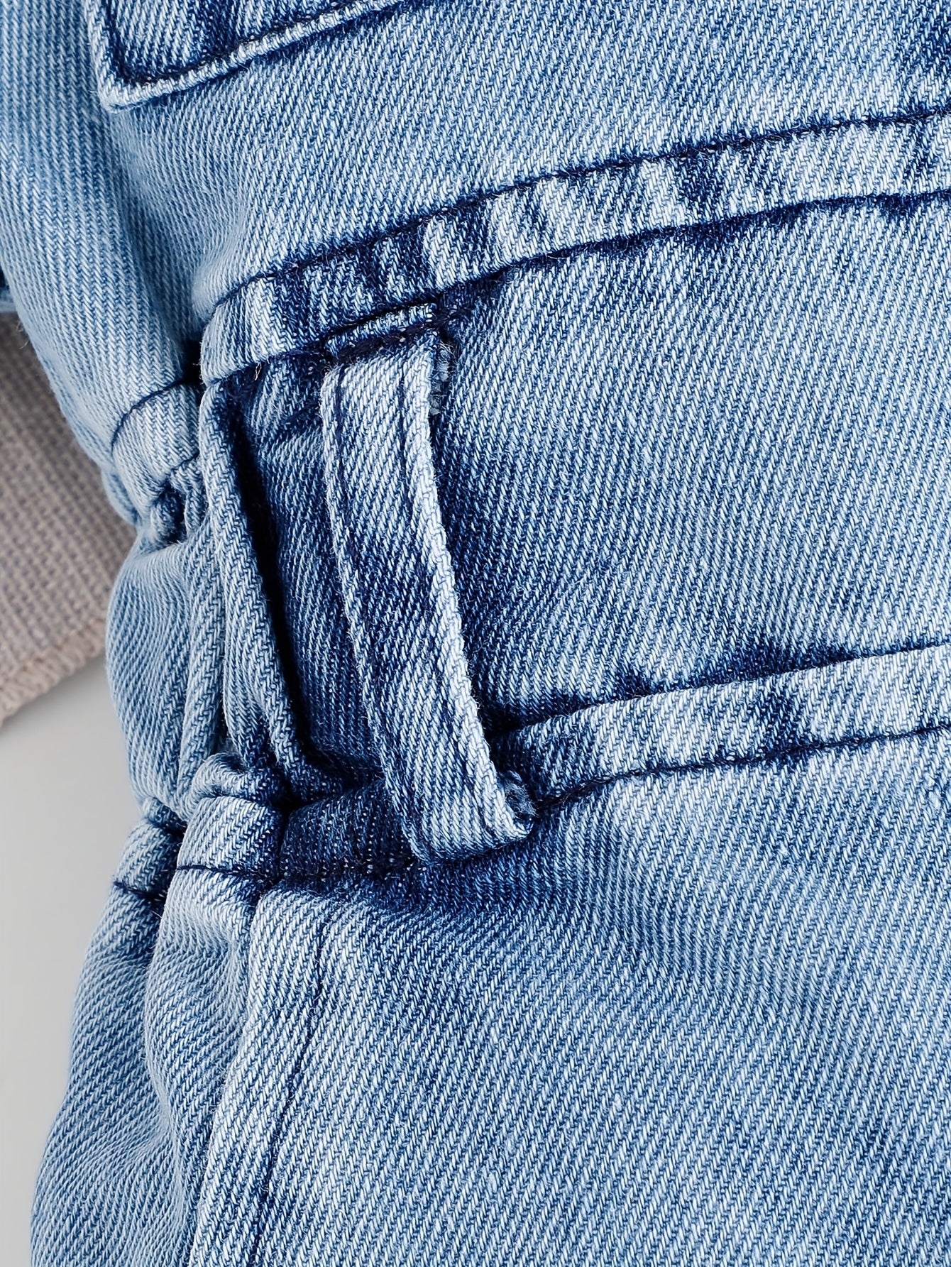Baby Sky Blue Denim Utility Shorts - product view 14