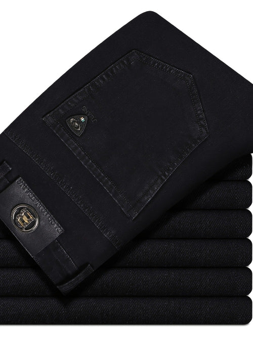 Men's Straight Leg Jeans - Black Denim Clean Finish Everyday