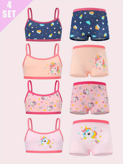 Girls' Camisole & Panty Set - 8-Piece Unicorn