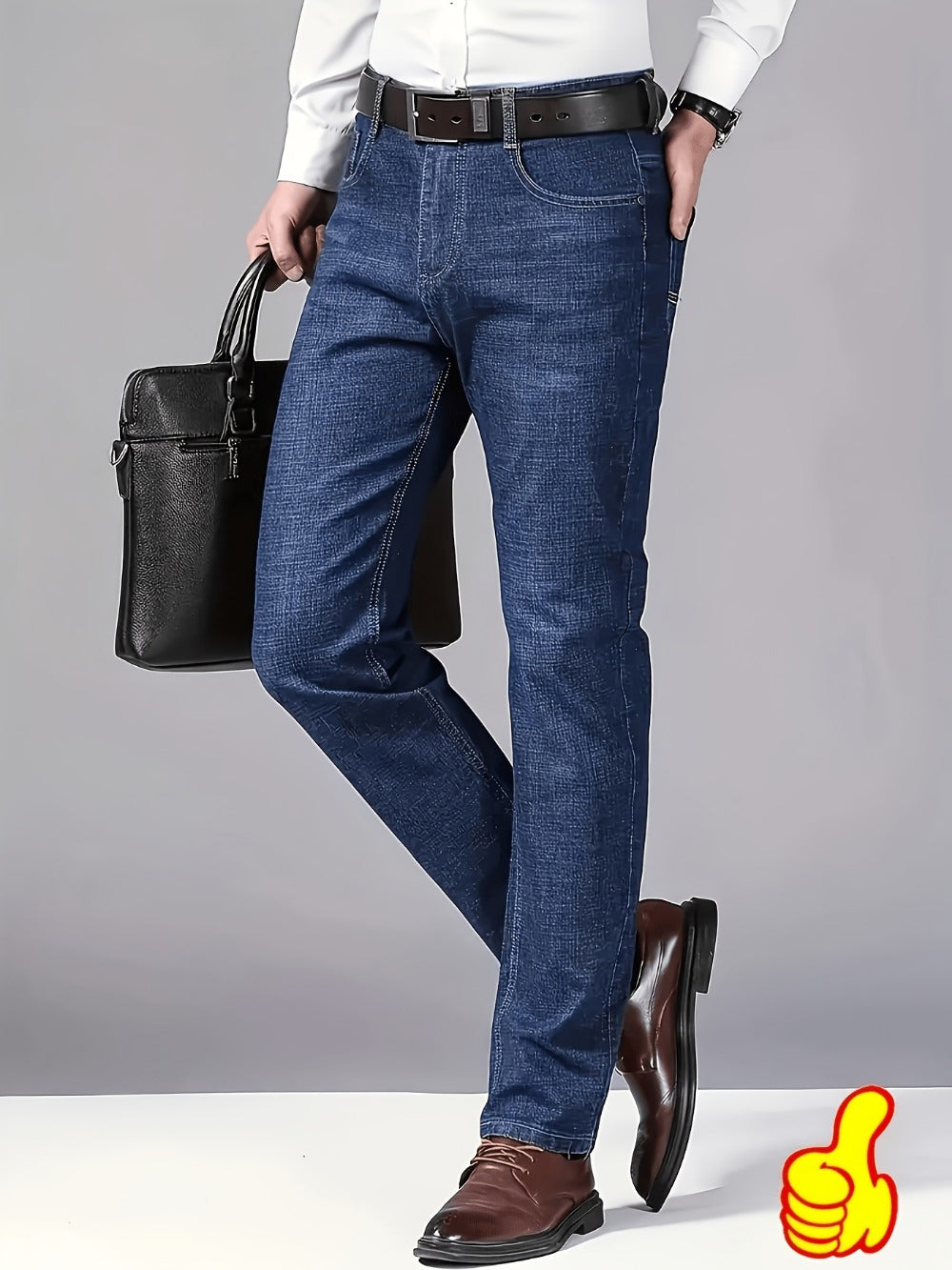 Men's Straight Leg Jeans - Classic Wash Clean Finish Everyday