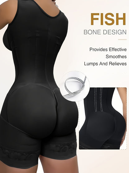 Colombian Style Shaping Waist Cincher Shapewear Tummy Control Body Shaper Postpartum Butt Lifter with Zipper Crotch