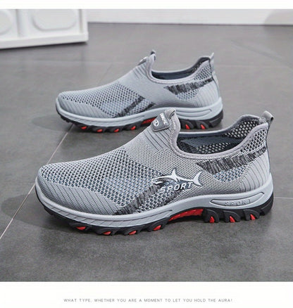Men's Athletic Shoes - Breathable Comfort & Slip-On Ease