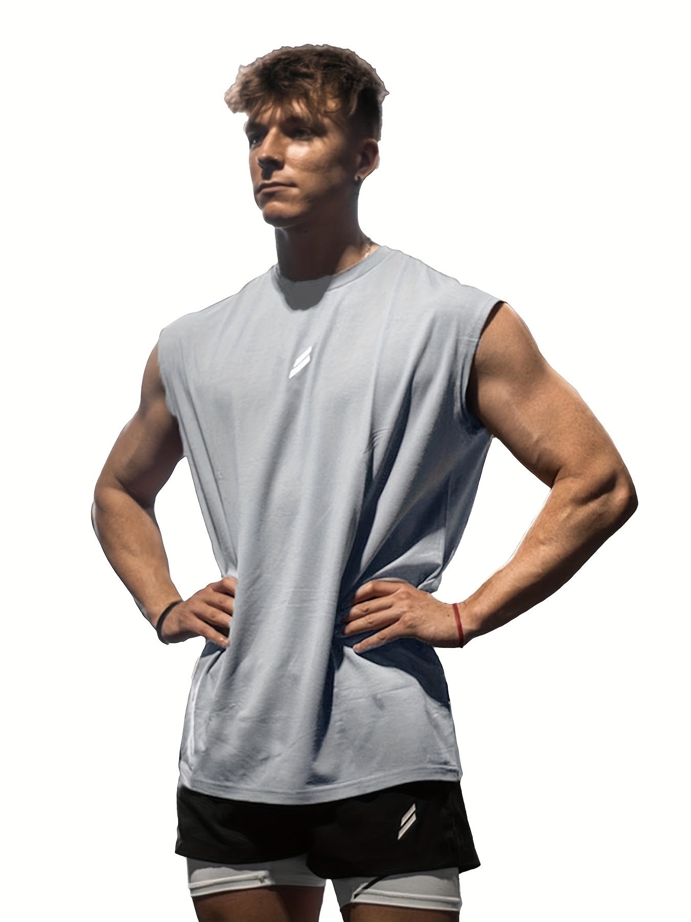 4pcs Crazy Muscle Men'S Sweating Quick Drying Tank Top Bird Eye Breathable Basketball Fitness Sports Leisure Men'S Boxer Men'S Slow Running Tank Top Men