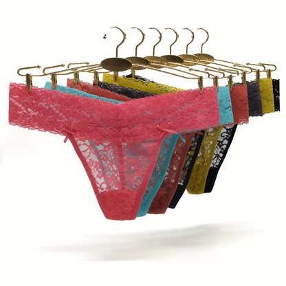 18pcs Random Assorted Lace And Tanga Thongs Sexy Comfortable Women'S Panty