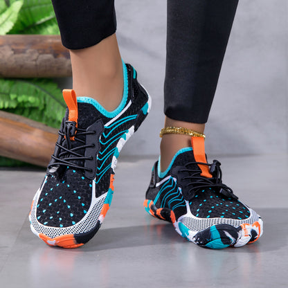 Women's Wide Toe Water Shoes Quick-Dry Anti-Slip Barefoot Sneakers with Wide Toe Box & Sole Suitable for Swimming, Surfing, Yoga, Beach, Camping, Outdoor Training - Lightweight Breathable for -terrain Aquatic Fitness Footwear