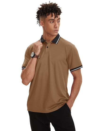 6pcs - Men's Polo Shirt Short Sleeve Sports Golf Polo Shirt Men's Casual Summer Outdoor T-shirt
