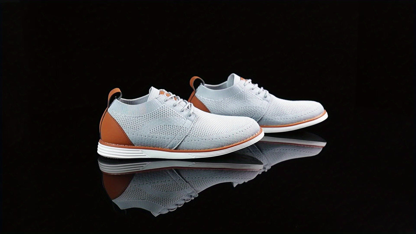 [Breathable Dress Sneakers] Comfy & Breath Dress Sneakers for Men Casual Men's Dress Shoes Mesh Sneakers for Walking Lightweight Breathable Fashion Sneakers