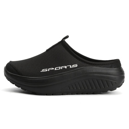 Women's Lightweight Breathable Slippers - Thick Sole Sole & Mesh Upper Sneakers Suitable for Spring Summer Casual Sports Shoes, Low-Cut Athletic Footwear for, Gym, Casual Attire - Care Hand Washable, Women Shoes